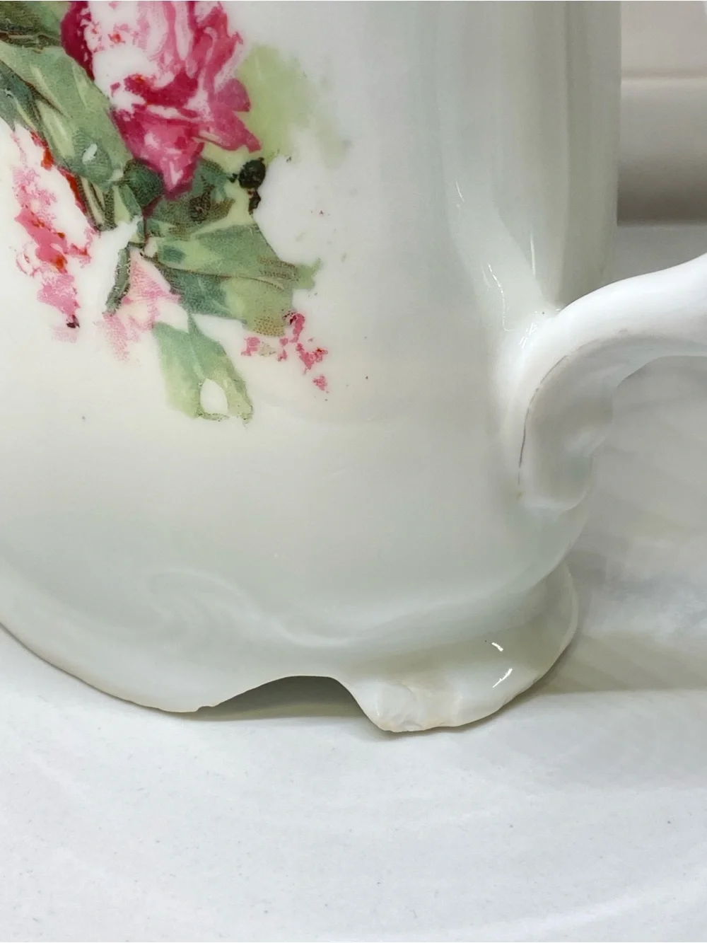 Vintage Old Foley Staffordshire Harmony Rose Porcelain Pitcher Gilt Floral Jugvi